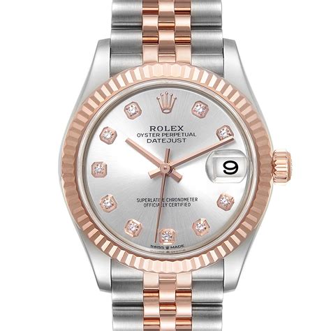 rolex midsize datejust rose gold|rolex datejust 31 gold price.